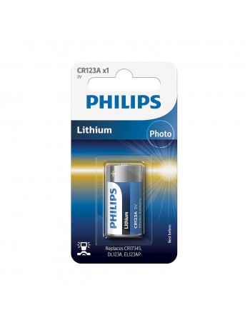 Pilha de lítio Philips CR123A 3V
