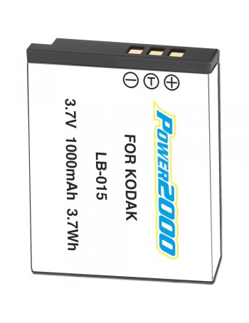 Bateria recarregável Power2000 LB-015 para Kodak PIXPRO WPZ2
