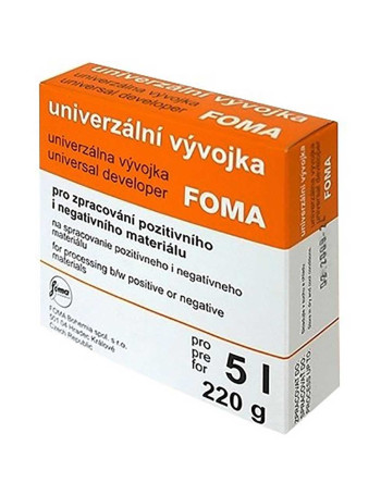 Revelador Universal em pó Foma para papel fotográfico e filme preto e branco - 220g (rende 5 litros) (VENCIDO)