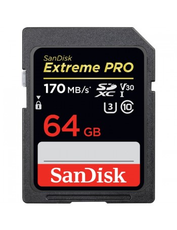 Cartão SDXC SanDisk Extreme PRO 64GB - 170MB/s