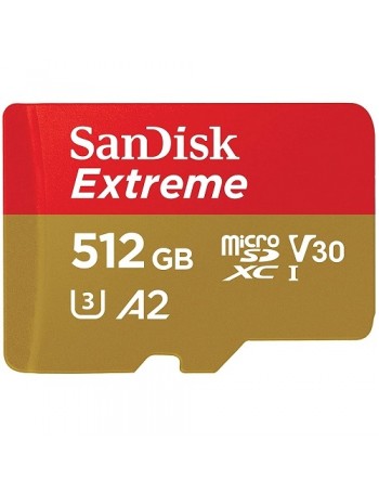 Cartão microSDXC Sandisk UHS-I Extreme 512GB - 190MB/s