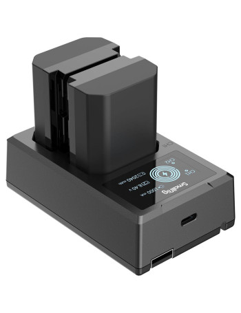 Carregador duplo SmallRig 3824 com duas baterias NP-FZ100