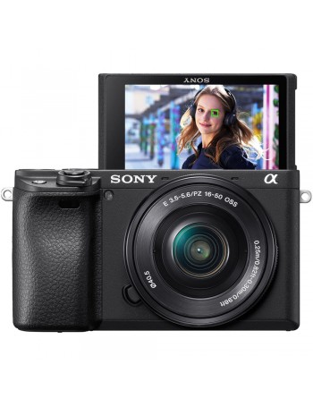 Câmera mirrorless Sony Alpha a6400 com lente 16-50mm OSS