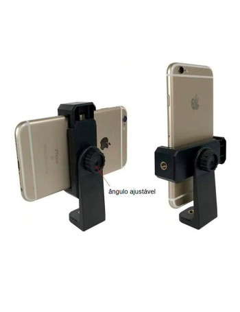 Suporte adaptador de smartphone para tripé com rosca 1/4