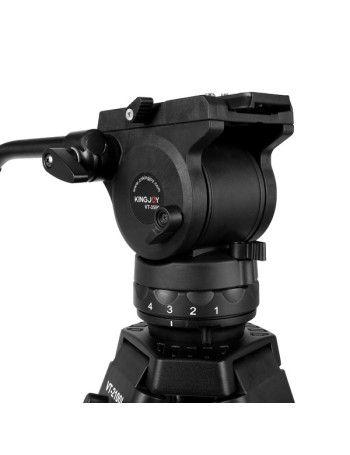 Tripé Kingjoy VT-2100L + VT-3530 com cabeça para vídeo - Suporta até 15 kg