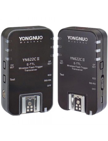 Radio Flash TTL Yongnuo YN-622N II i-TTL para Nikon - Kit com 2 transceptores