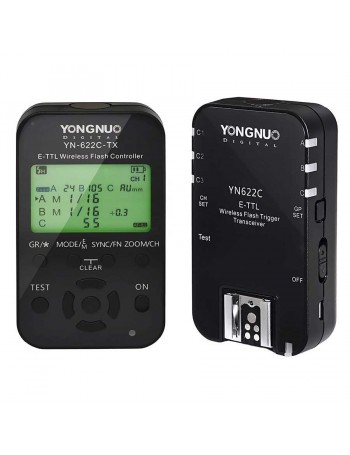 Radio Flash Yongnuo YN-622C-KIT E-TTL para Canon - 1 transceptor e 1 controlador TX