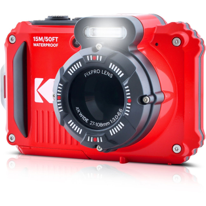 Câmera compacta Kodak PIXPRO WPZ2 à prova d'água (VERMELHO)