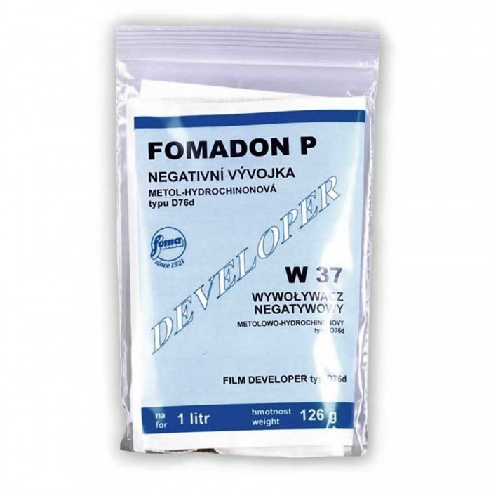 Revelador em pó Foma Fomadon P W37 para filme preto e branco - 126g (rende 1 litro)