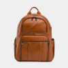 Mochila de couro legítimo Nordweg NW055B-CA Caramelo para fotógrafos