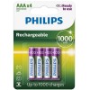 Pilha AAA recarregável Philips 1000mAh - cartela com 4 unidades