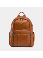 Mochila de couro legítimo Nordweg NW055B-IC Italiano Café para fotógrafos