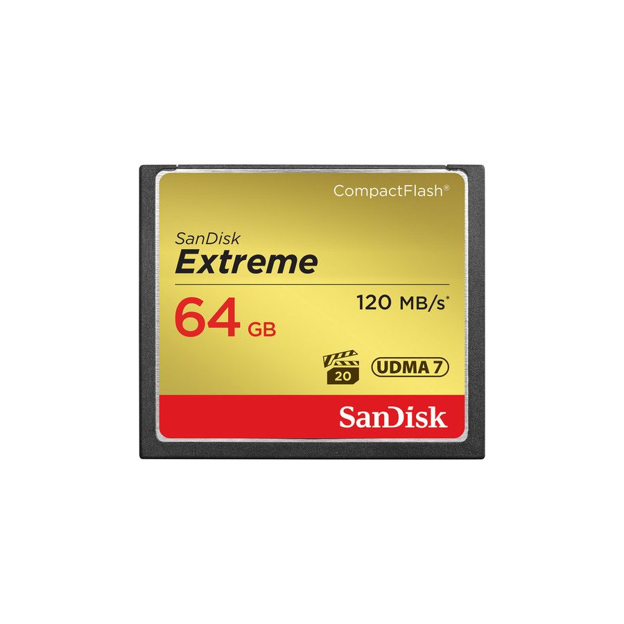 Cartão Compact Flash Sandisk Extreme 64GB - 120MB/s