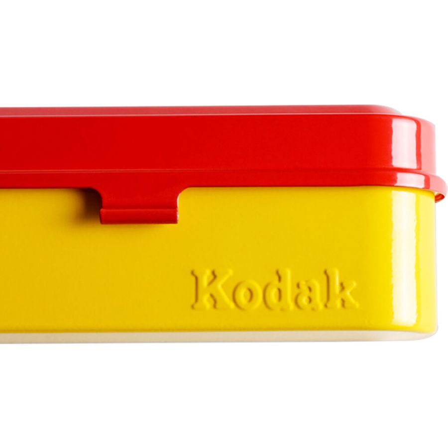 Estojo de aço Kodak para 5 rolos de filme 35mm (AMARELO E VERMELHO)
