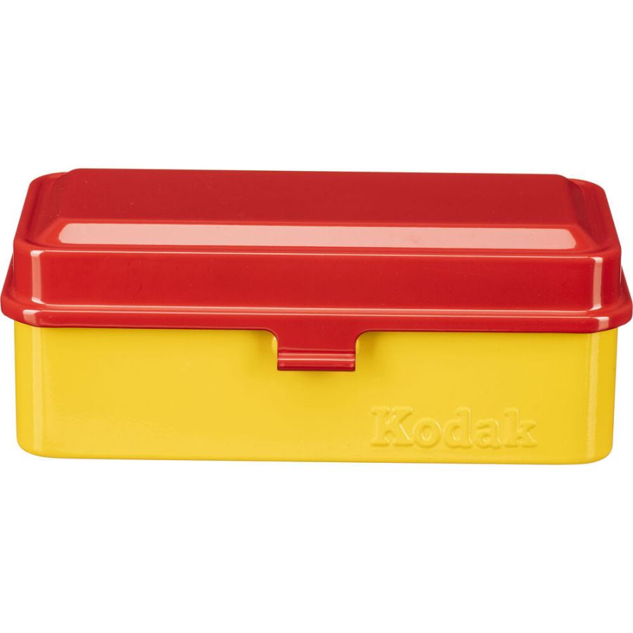 Estojo de aço Kodak para rolos de filme 35mm e 120 (AMARELO E VERMELHO)