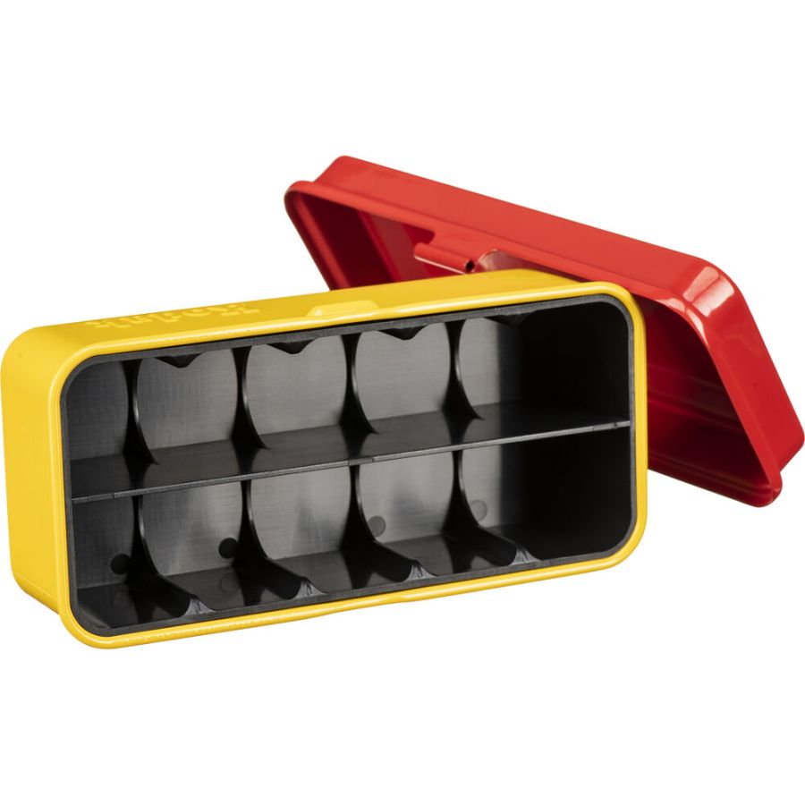 Estojo de aço Kodak para rolos de filme 35mm e 120 (AMARELO E VERMELHO)