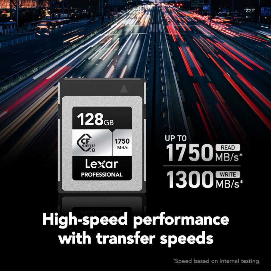 Cartão CFexpress Tipo B Lexar Silver 128GB - 1750MB/S