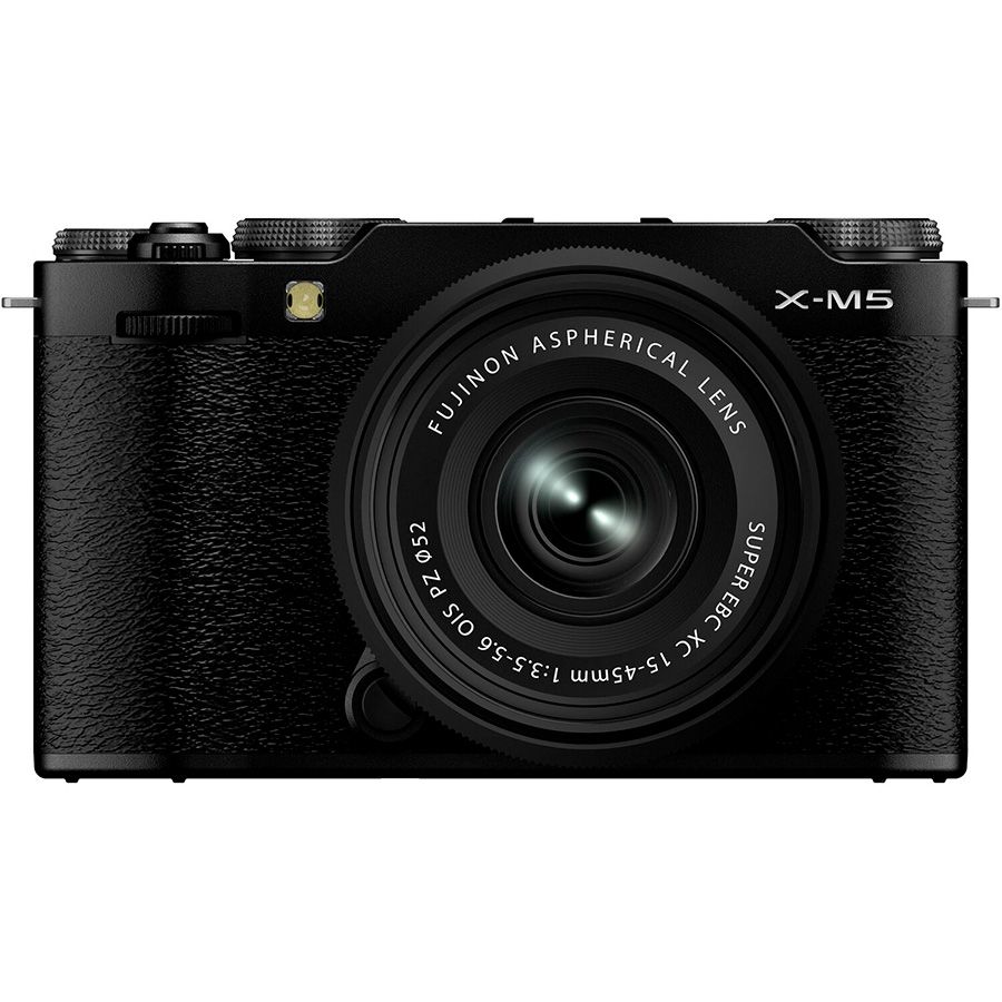 Câmera mirrorless Fujifilm X-M5 com lente 15-45mm (PRETO)