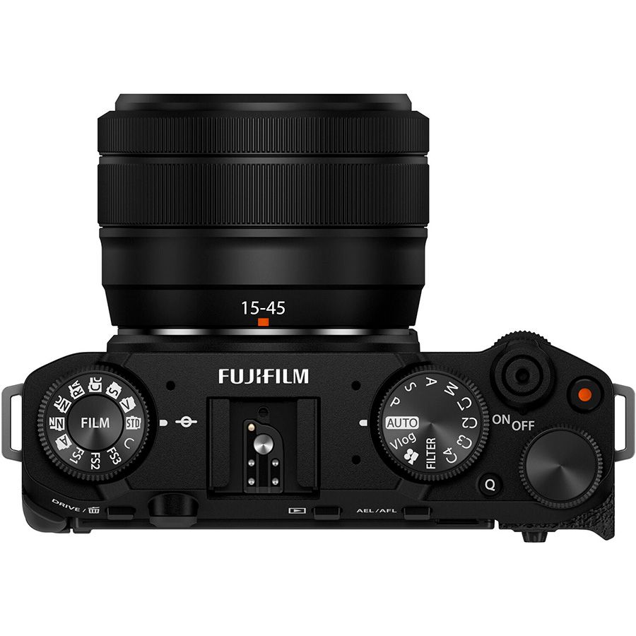 Câmera mirrorless Fujifilm X-M5 com lente 15-45mm (PRETO)