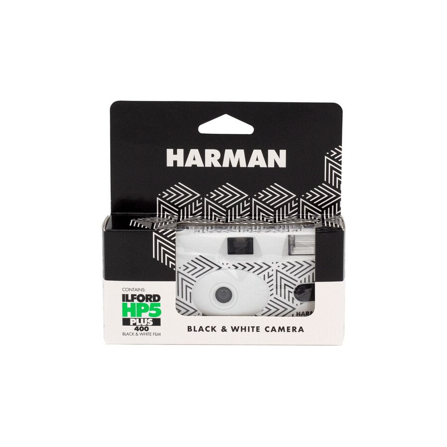 Câmera analógica descartável Harman HP5 400 Plus preto e branco