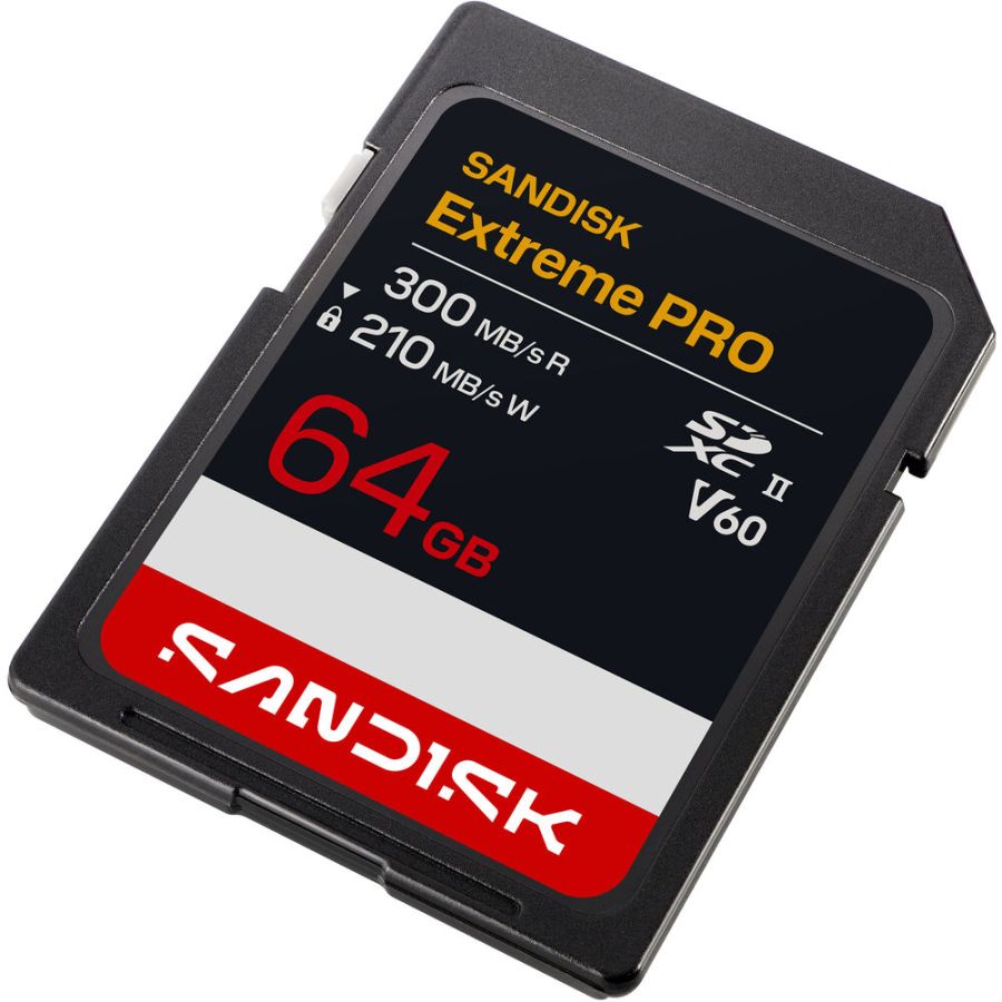 Cartão SDXC Sandisk UHS-II Extreme PRO 64GB - 300MB/s (V60)