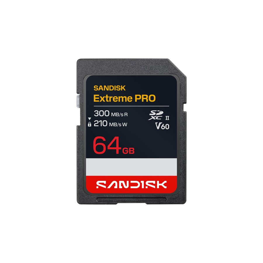 Cartão SDXC Sandisk UHS-II Extreme PRO 64GB - 300MB/s (V60)