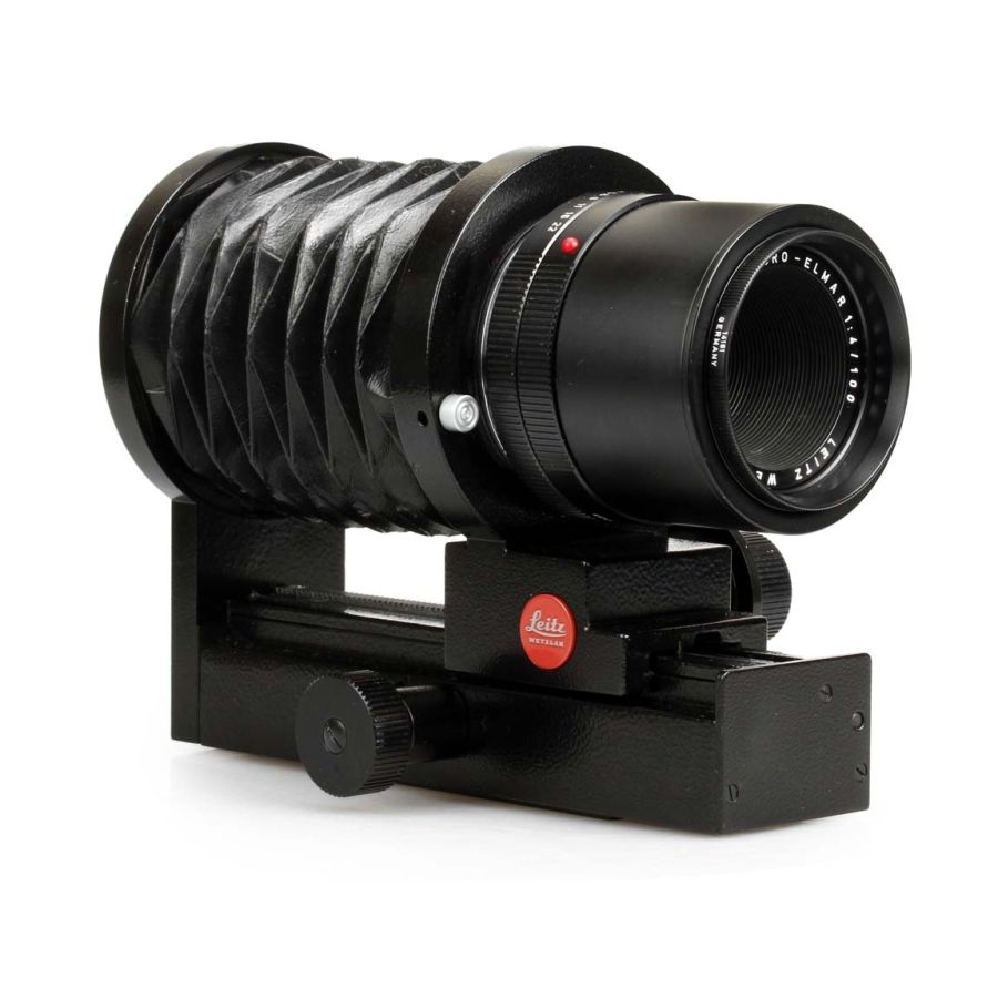 Objetiva Leica Macro-Elmar-R 100mm f4 com fole de focalização - USADO