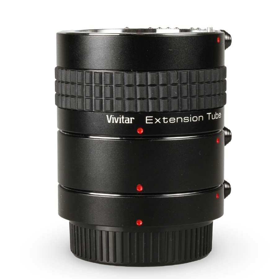 Kit de tubos extensores Vivitar AT-23 com 3 peças (12mm, 20mm e 36mm) para Pentax K- USADOS