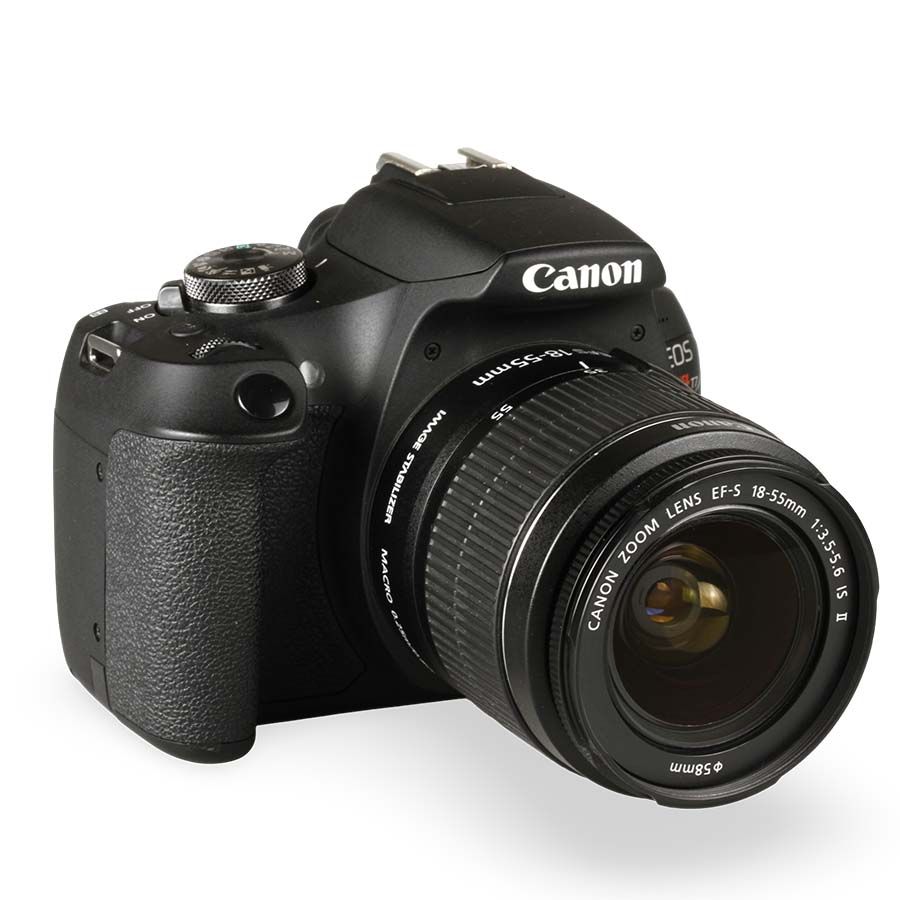 Câmera DSLR Canon EOS Rebel T7+ Plus com lente 18-55mm IS II - USADO (5850 disparos)