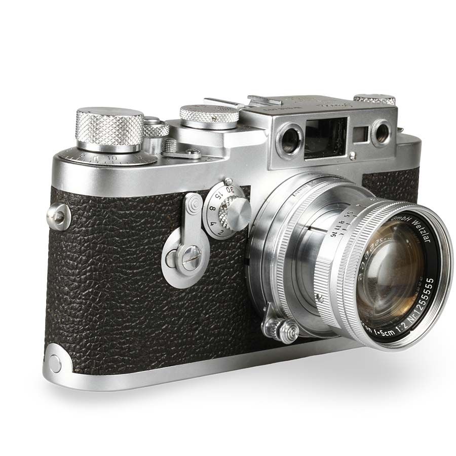 Câmera analógica 35mm Leica III G com lente Summicron 50mm f2 - USADA