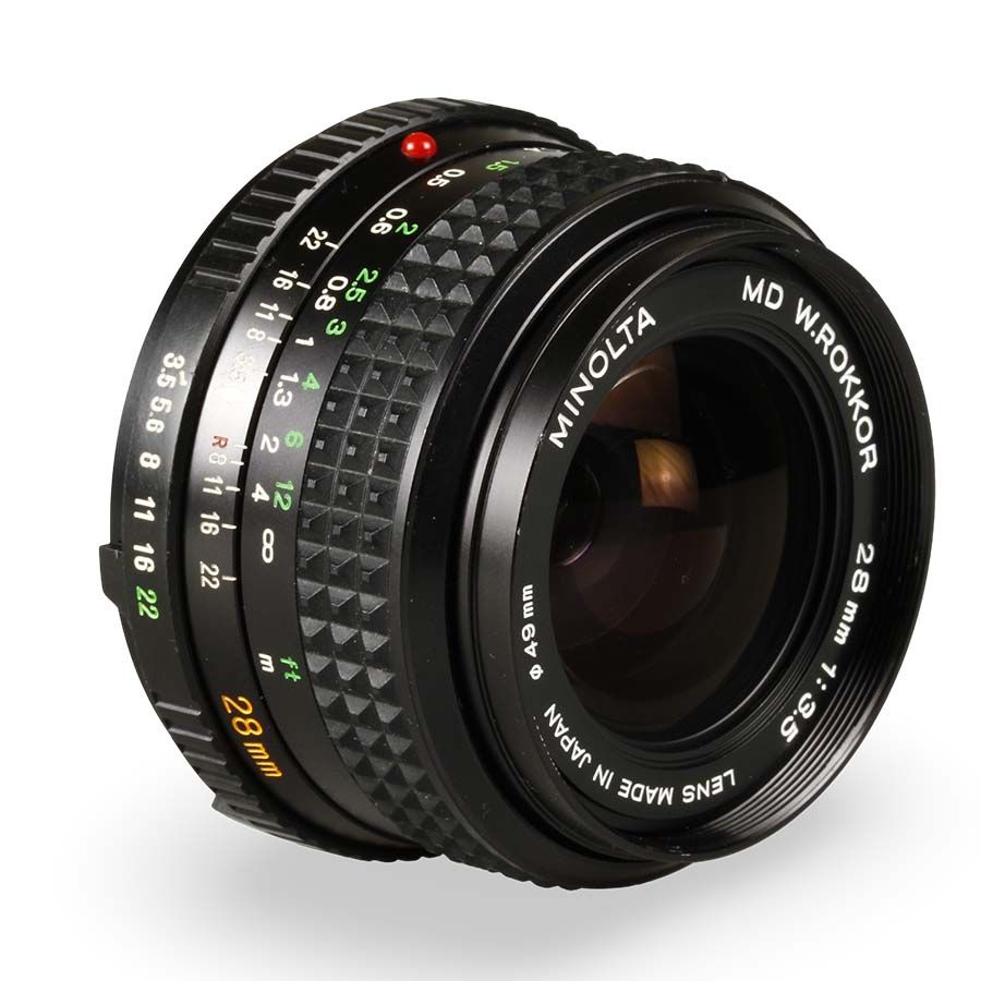 Objetiva Minolta MD W.ROKKOR 28mm f3.5 (SR) - USADO