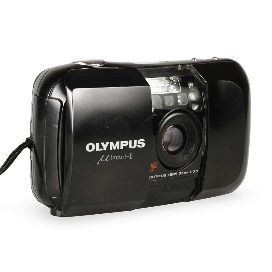 Câmera analógica compacta 35mm Olympus mju 1 (PRETO) - USADO