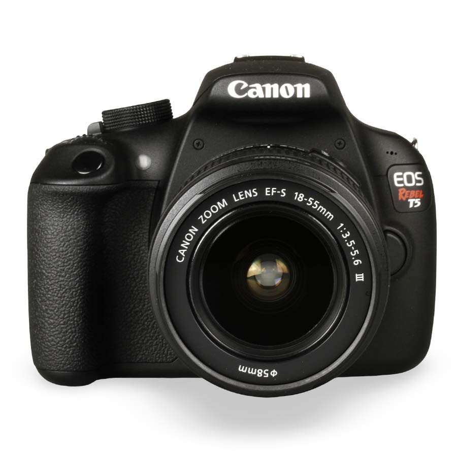 Câmera DSLR Canon EOS Rebel T5 com lente EF-S 18-55mm III - USADO (245 disparos)