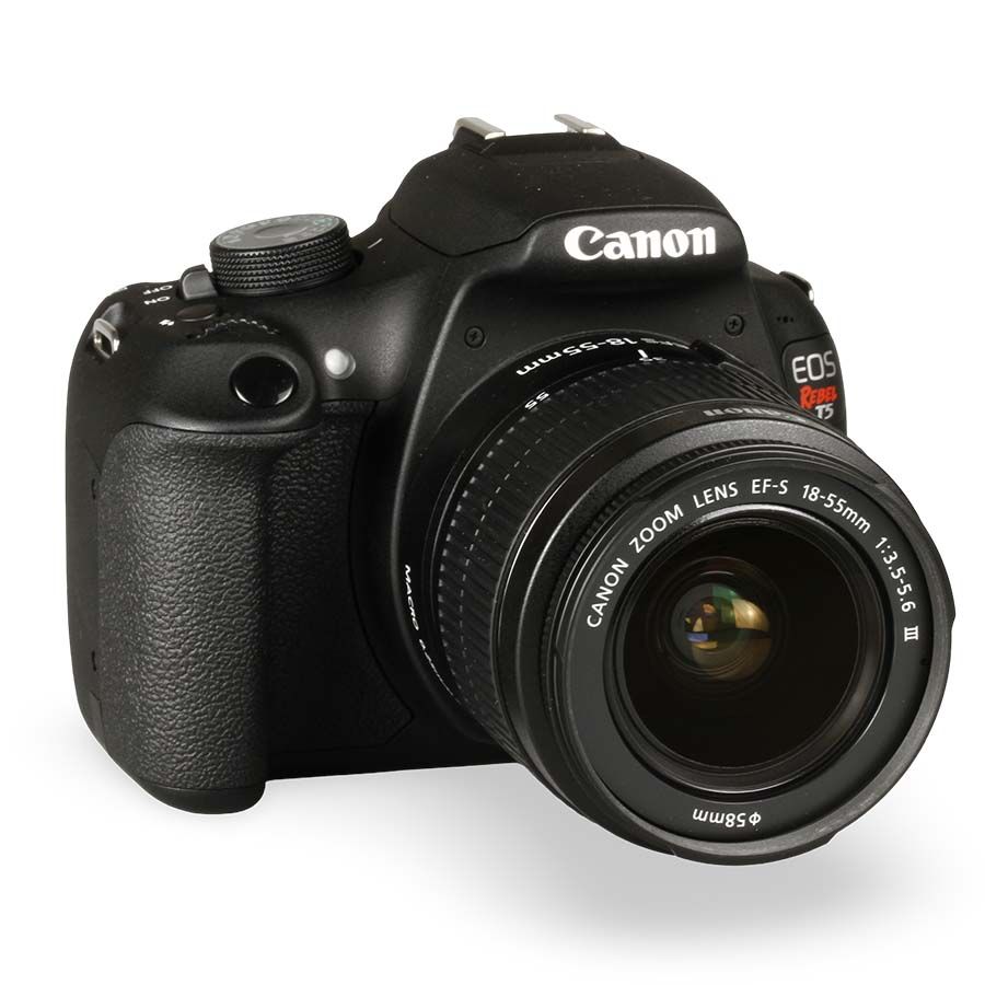 Câmera DSLR Canon EOS Rebel T5 com lente EF-S 18-55mm III - USADO (245 disparos)