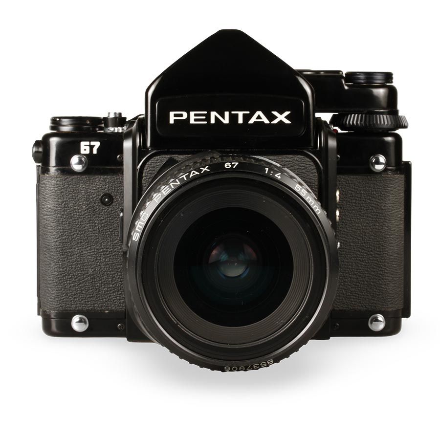 Câmera analógica médio formato Pentax 67 com lente 55mm f4 - USADA