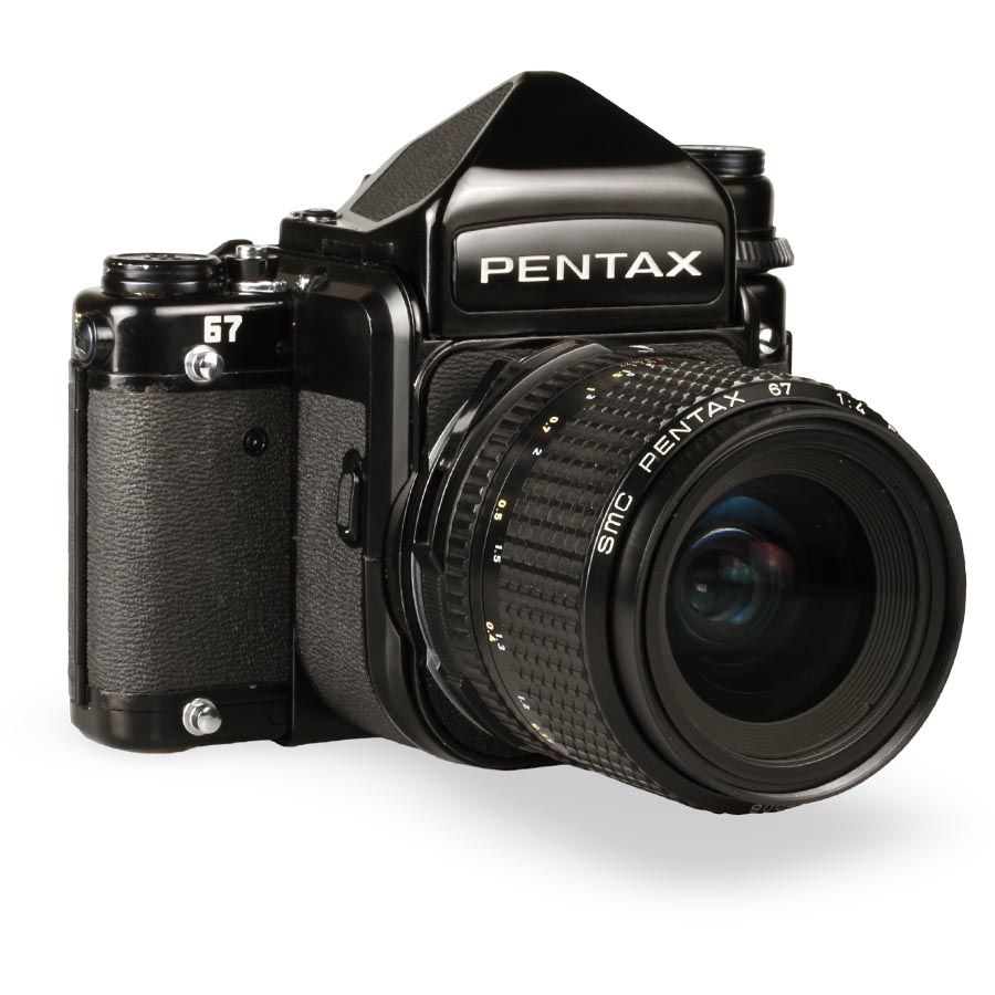 Câmera analógica médio formato Pentax 67 com lente 55mm f4 - USADA