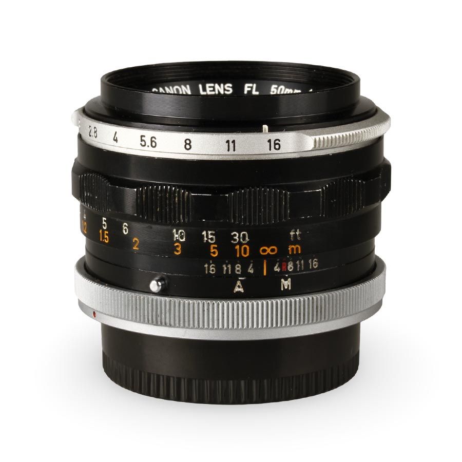 Câmera analógica 35mm Canon T90 com objetivas FL 50mm f1.8 + FL 35mm f3.5 - USADA