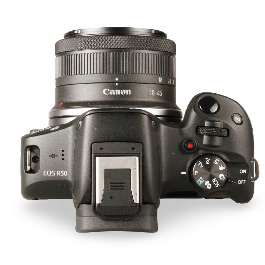 Câmera mirrorless Canon EOS R50 com RF-S 18-45mm IS STM - USADO