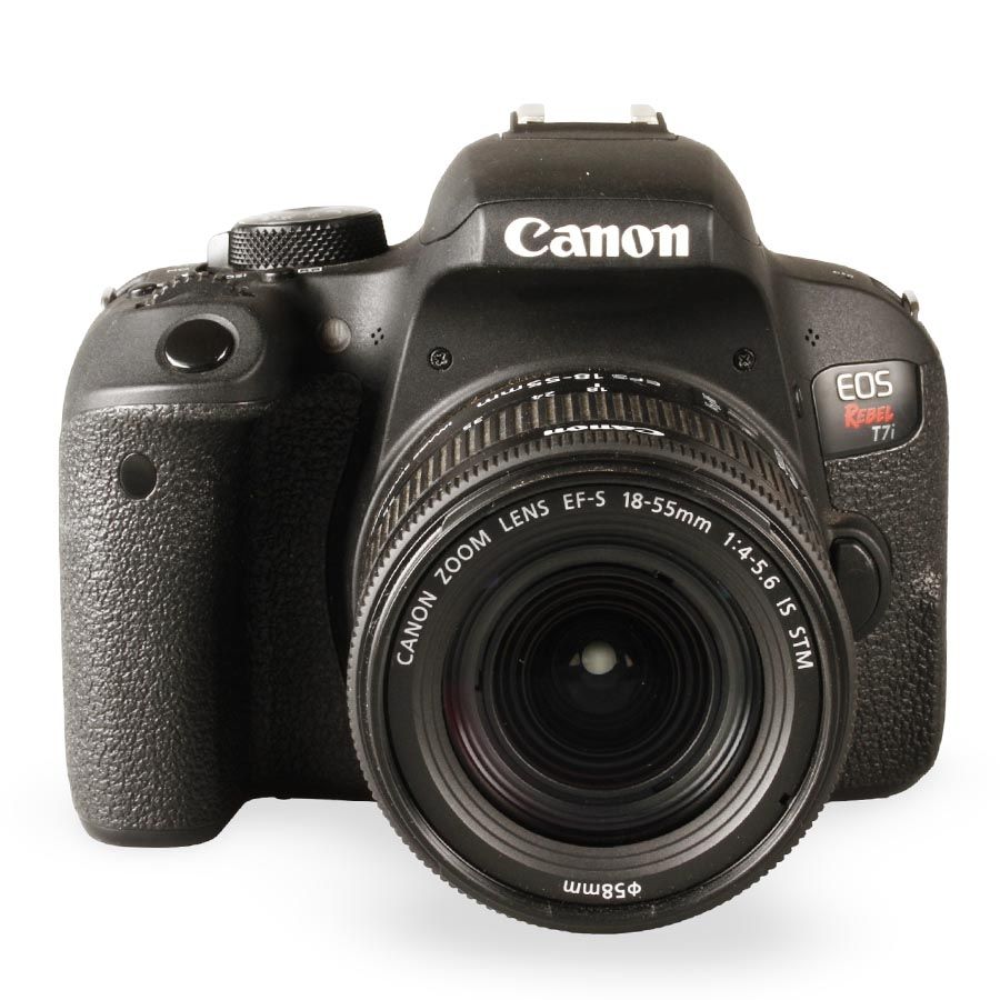 Câmera DSLR Canon EOS Rebel T7i com lente 18-55mm IS STM - USADA