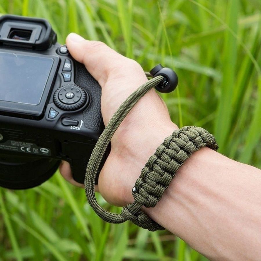 Alça de Pulso para Câmera Fotográfica Em Paracord (VERDE)