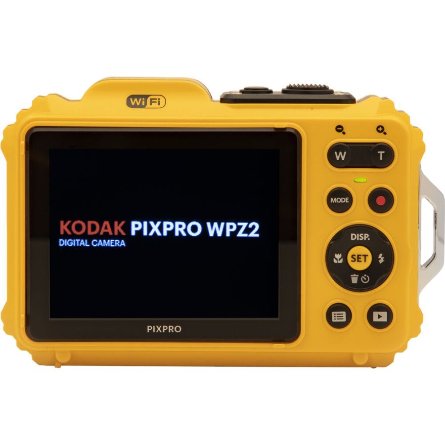 Câmera compacta Kodak PIXPRO WPZ2 à prova d'água (AMARELO) - kit com 2 baterias e cartão de 16GB
