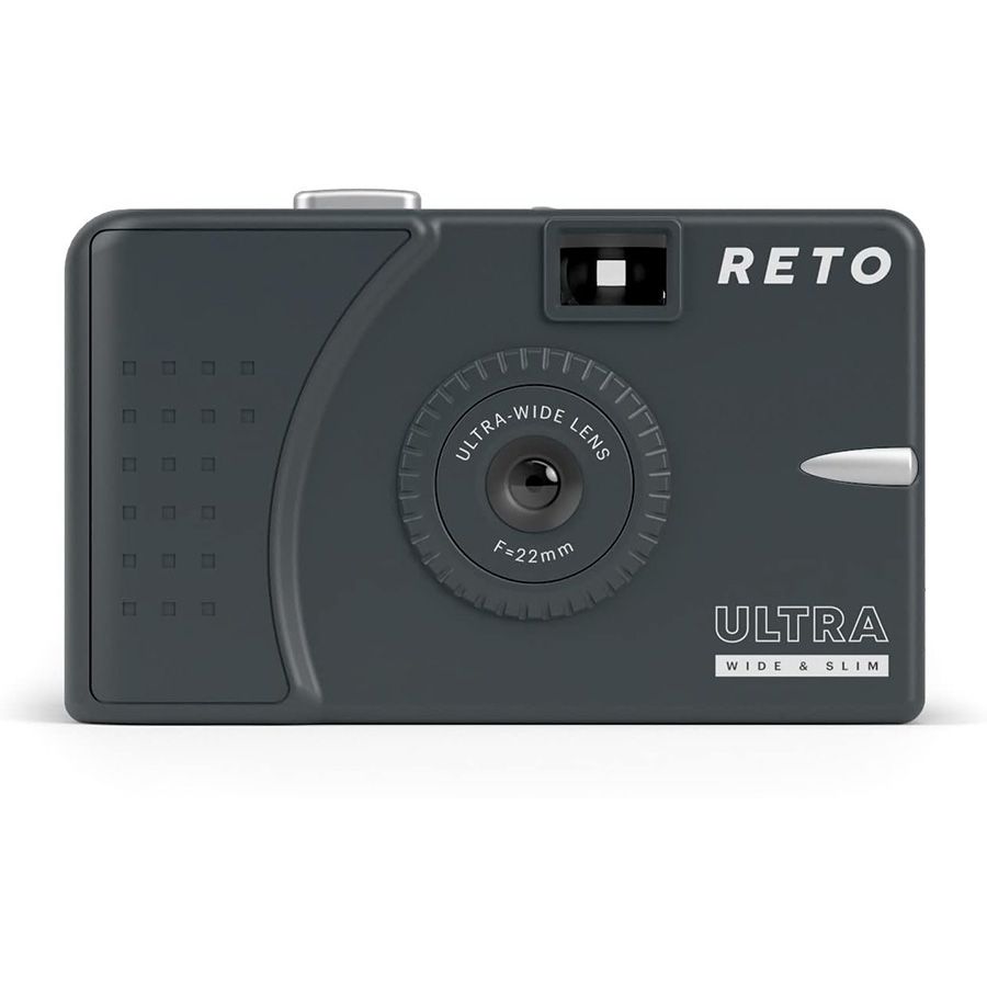 Câmera analógica compacta 35mm Reto Ultra-wide & slim (PRETO)