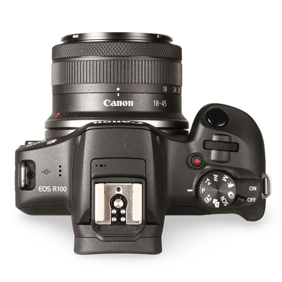 Câmera mirrorless Canon EOS R100 com lente RF-S 18-45mm IS STM - USADO