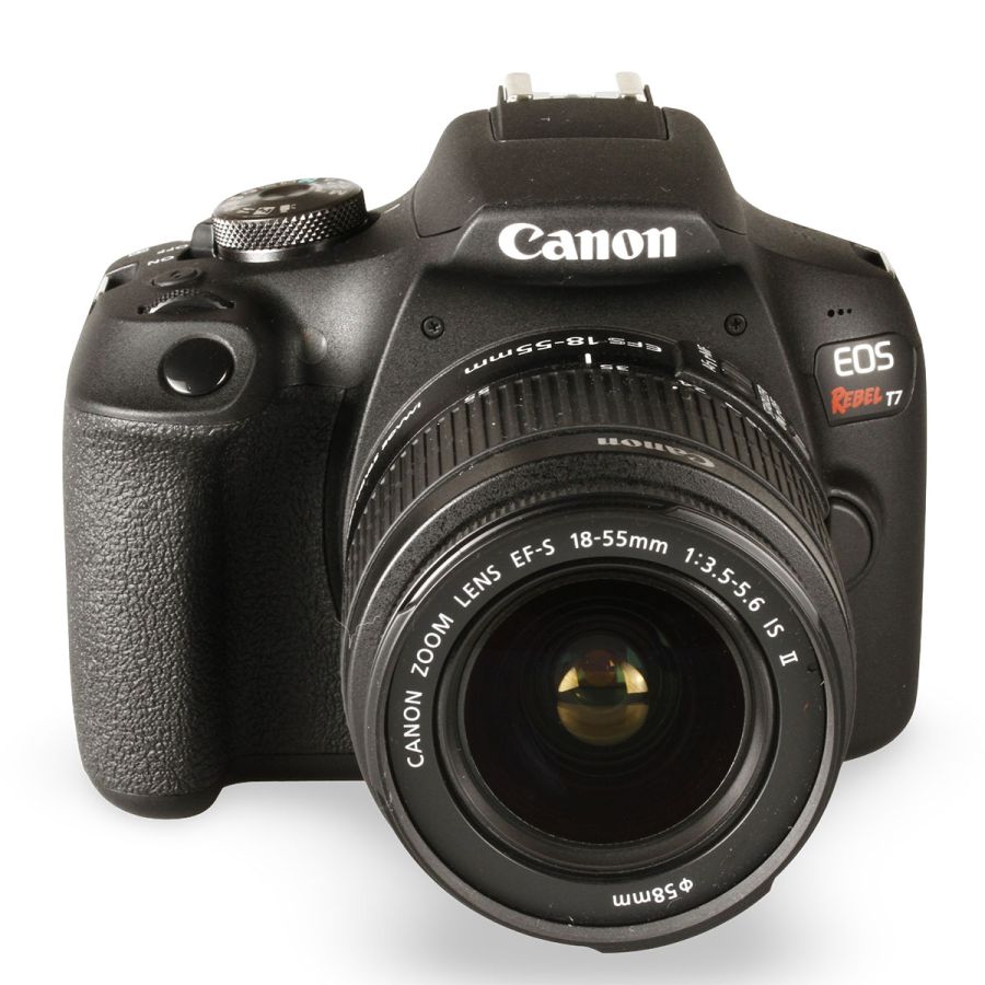 Câmera DSLR Canon EOS Rebel T7 com lente 18-55mm IS II - USADO 
