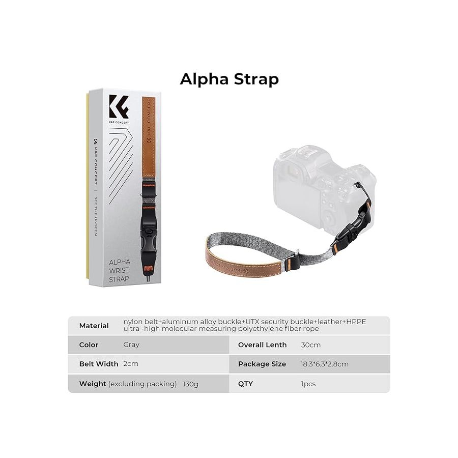 Alça de pulso K&F Concept Camera Alpha Wrist Strap KF13.116