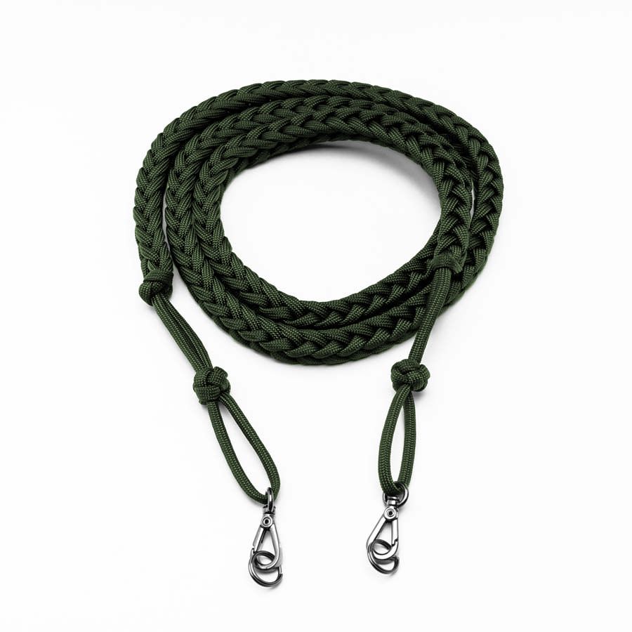 Alça de pescoço Mohave Cord Paracord 550 para câmera fotográfica - Verde Musgo