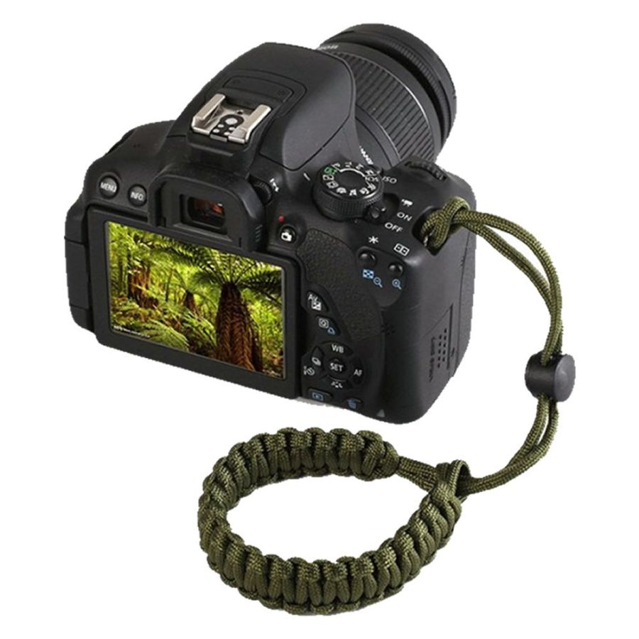Alça de Pulso para Câmera Fotográfica Em Paracord (VERDE)