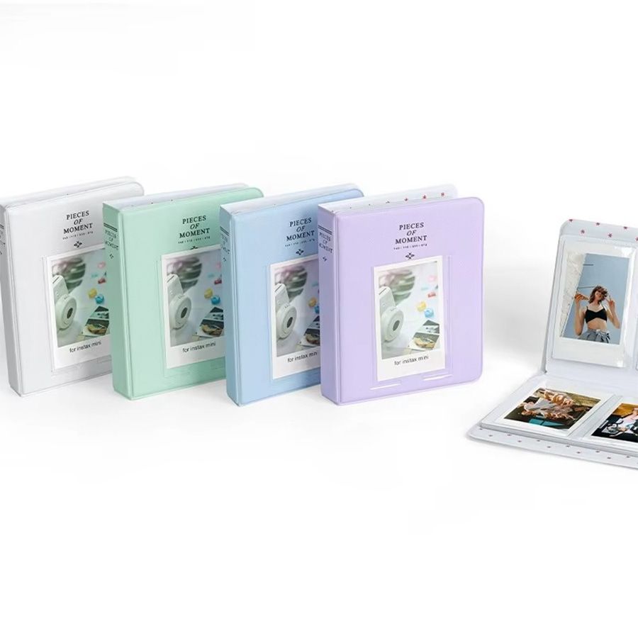 Álbum de fotos Pieces of Moment para instax mini - comporta 64 fotos (Branco)