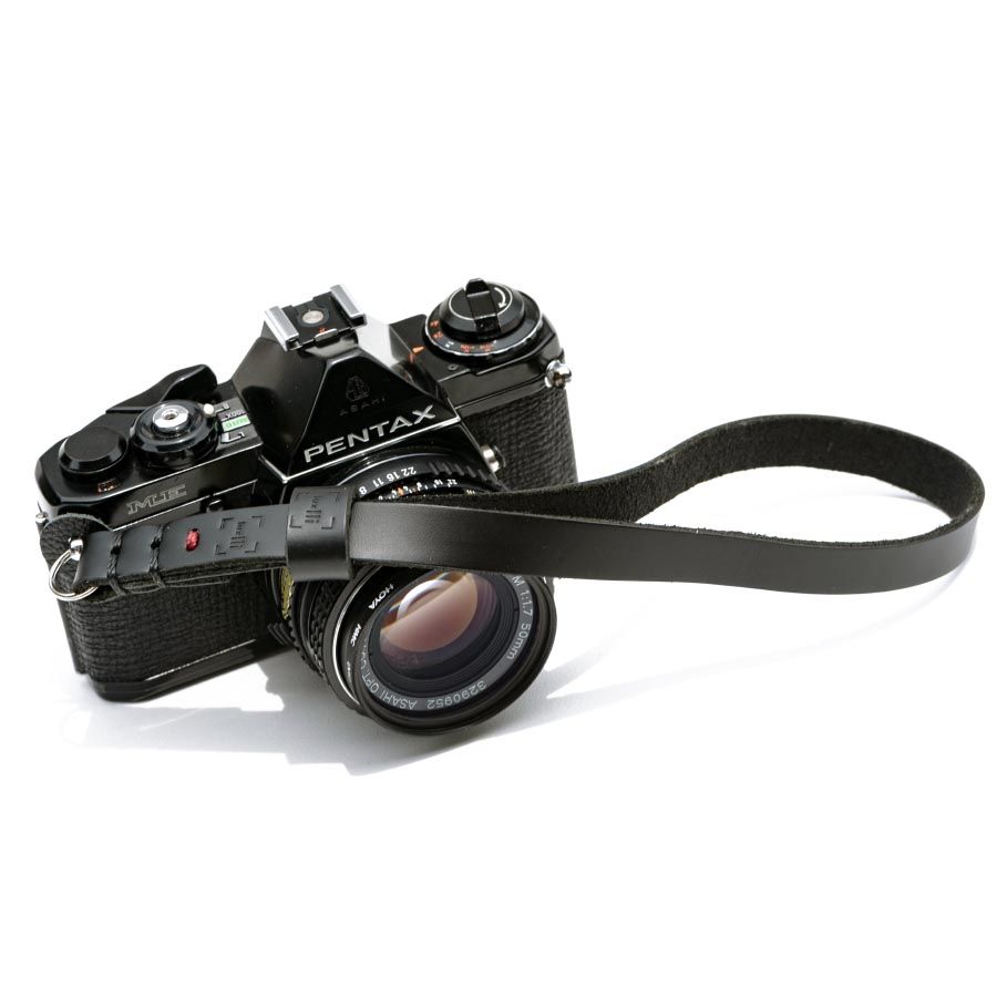 Alça de pulso luxLLi PLS-01 em couro legítimo para câmera fotográfica (preto)