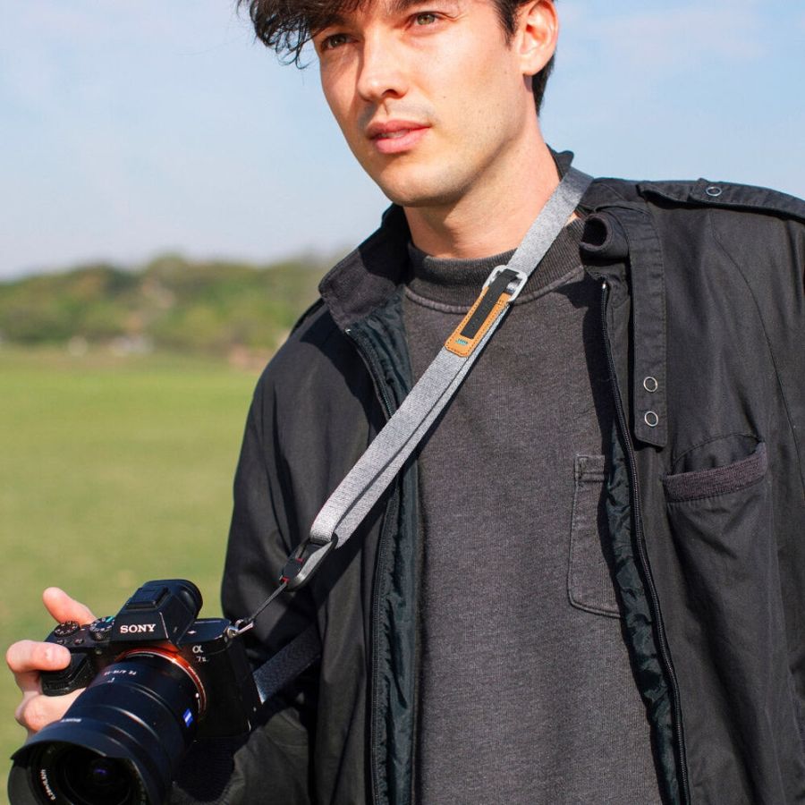 Alça de pescoço Peak Design Leash L-AS-3 com sistema de liberação rápida (CINZA)